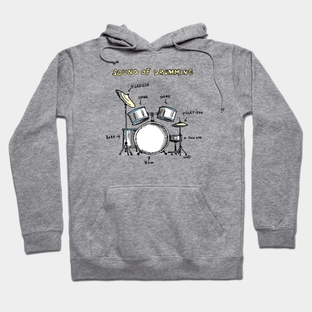 Sound-of-Drumming Hoodie by schlag.art